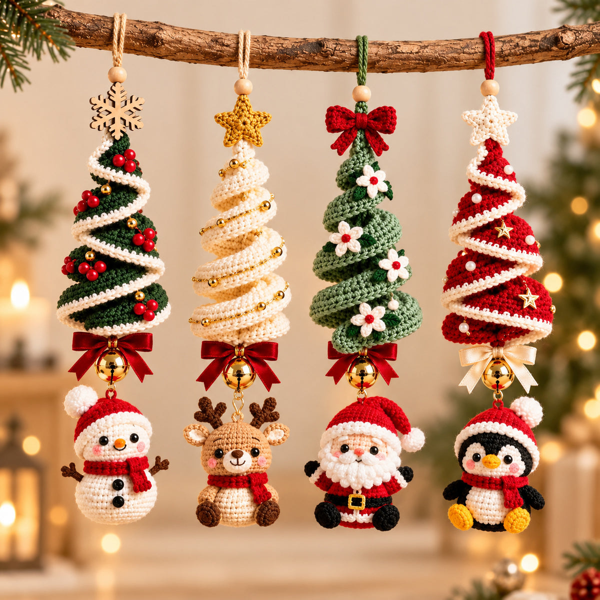Spiral Christmas Tree Ornament Crochet Pattern PDF – Digital Holiday Pattern