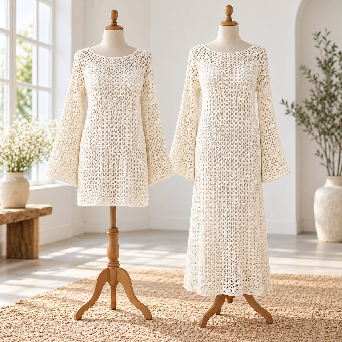 Laguna Dress Crochet Pattern PDF – Made-to-Measure Mesh Beach Cover Up