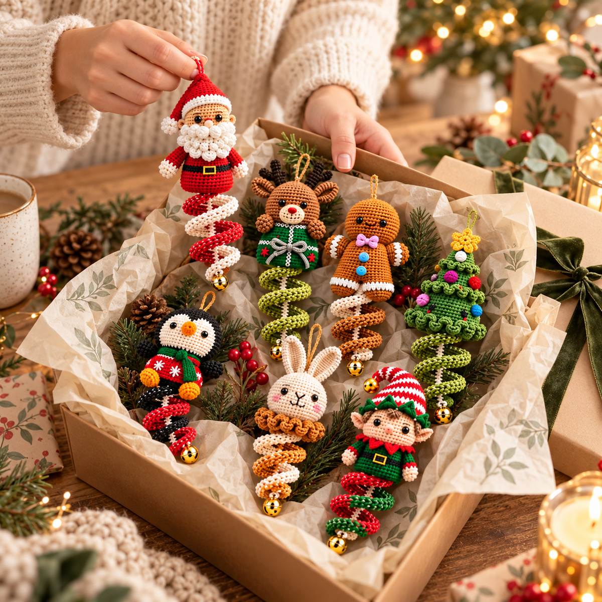 50 Christmas Crochet Wind Spinner Patterns Bundle | Digital PDF