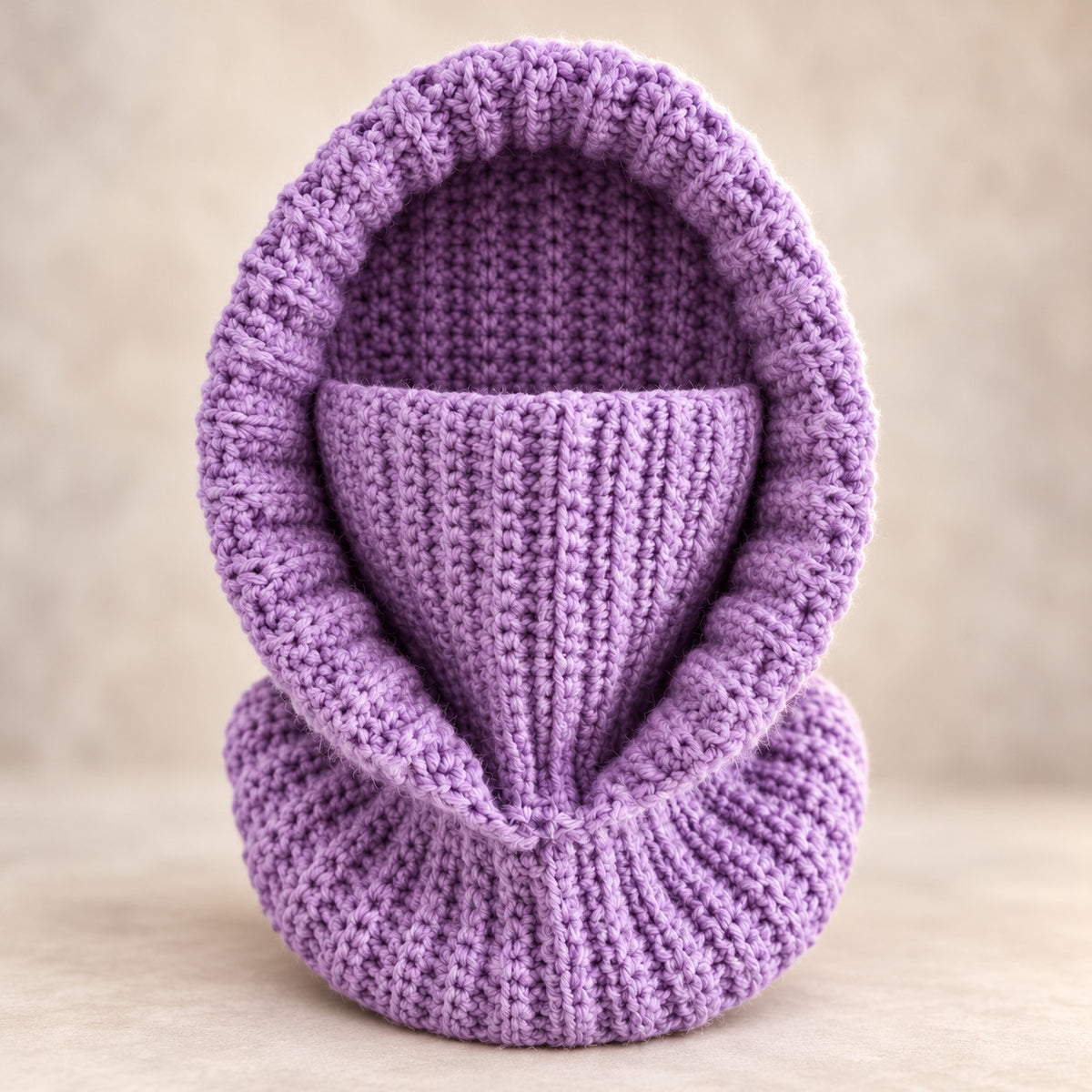 3-in-1 Crochet Balaclava Hood Pattern PDF – Ribbed Turtleneck Cowl