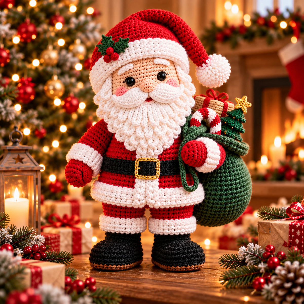 Amigurumi Santa Claus Crochet Pattern PDF – 5 Languages, 11 in Christmas Doll