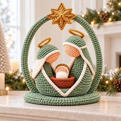 Crochet Nativity Pattern PDF – Holy Family Amigurumi Set + Video Tutorial