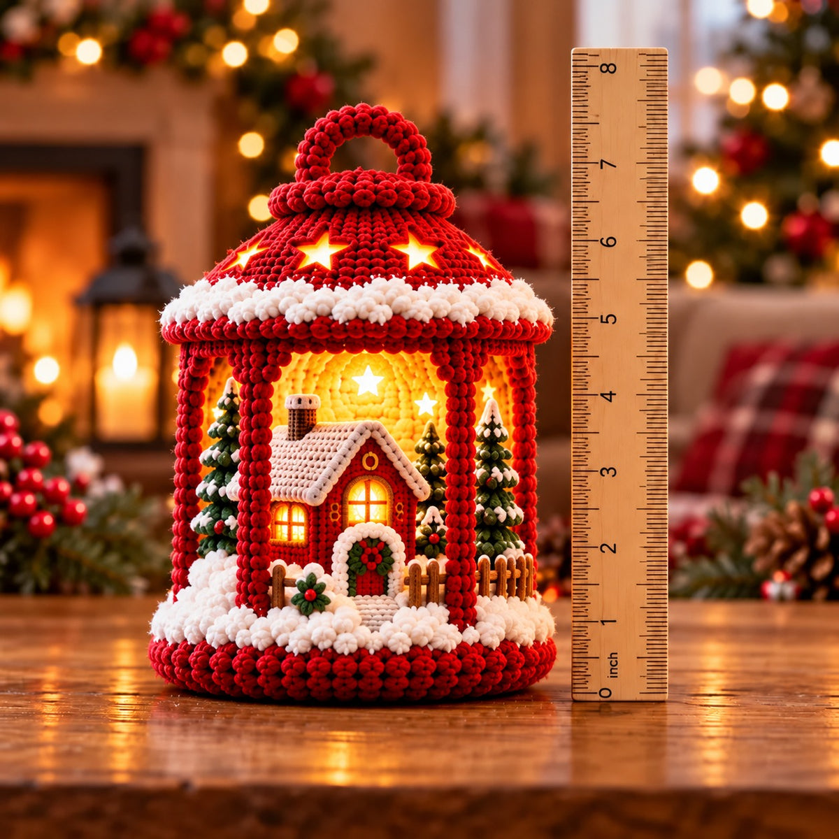7-in-1 Winter Village Lantern Crochet Pattern Bundle PDF – Christmas Decor