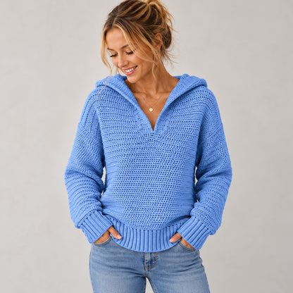 Oversized Hooded Crochet Sweater Pattern PDF – Beginner Friendly XS–5XL