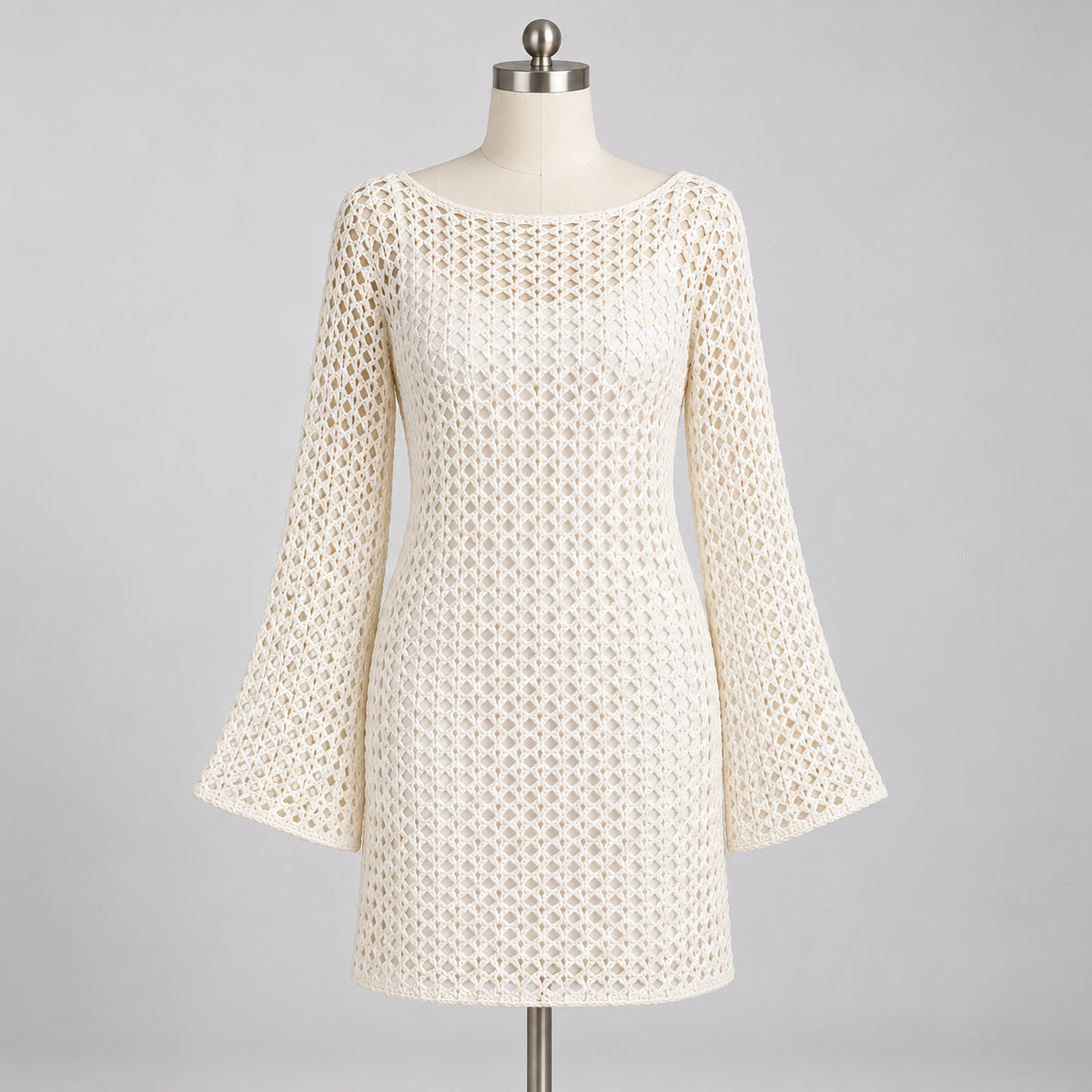 Laguna Dress Crochet Pattern PDF – Made-to-Measure Mesh Beach Cover Up