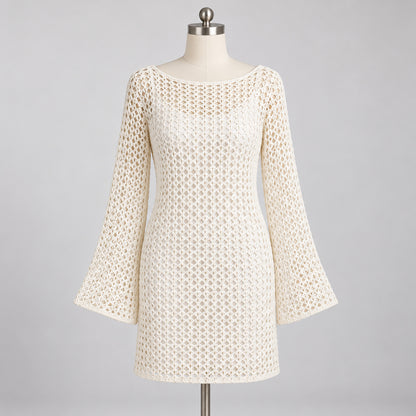 Laguna Dress Crochet Pattern PDF – Made-to-Measure Mesh Beach Cover Up