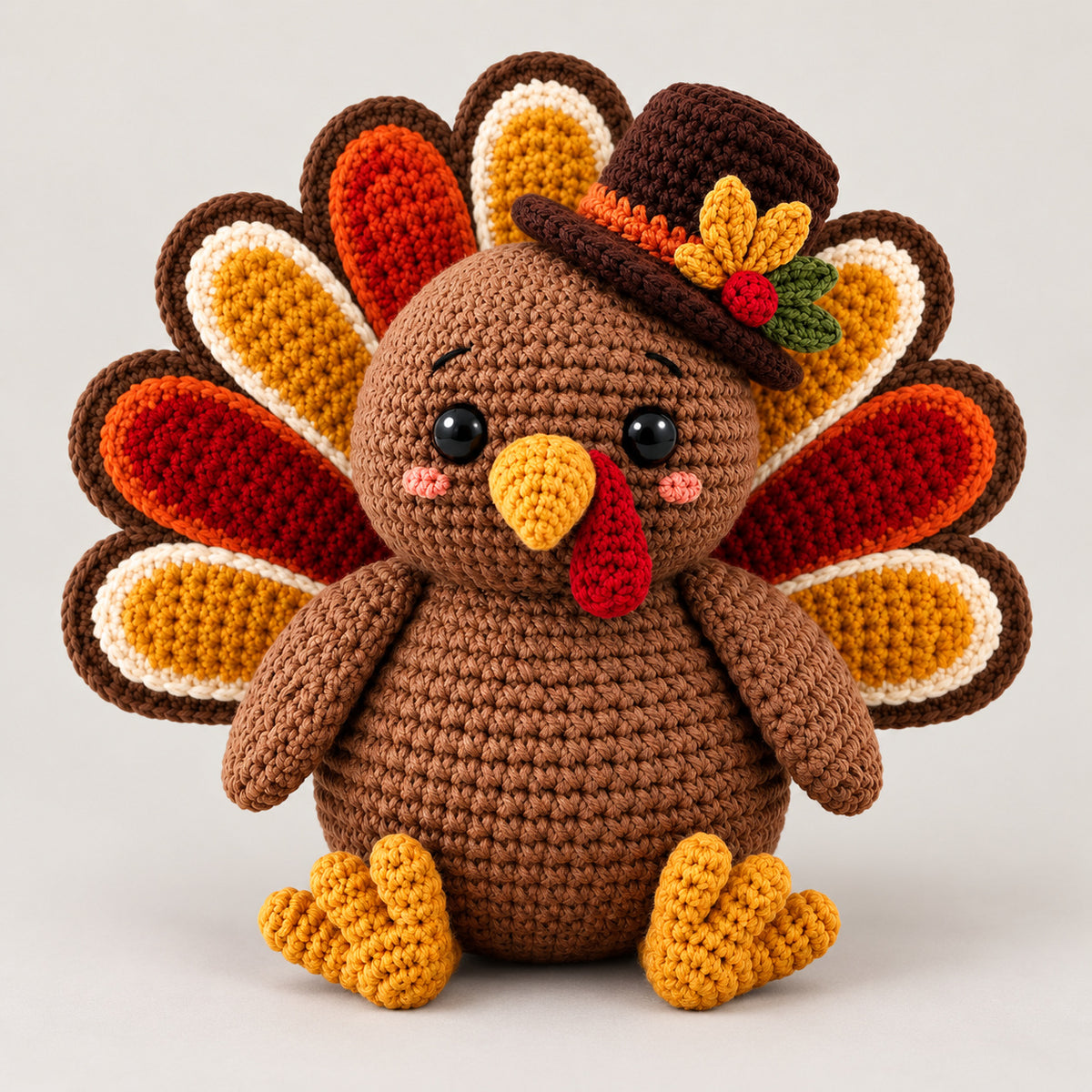 Thanksgiving Turkey Crochet Pattern PDF – Cute Fall Amigurumi Decor