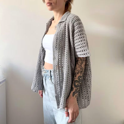 Julie Shirt Crochet Pattern PDF – Made-to-Measure Lacy Summer Top