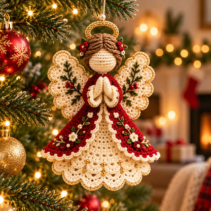 Crochet Angel Ornament Pattern PDF – Christmas Tree Hanging Decor
