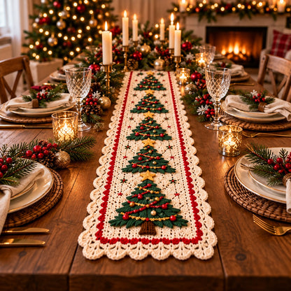 10-in-1 Christmas Crochet Table Runner Pattern Bundle PDF