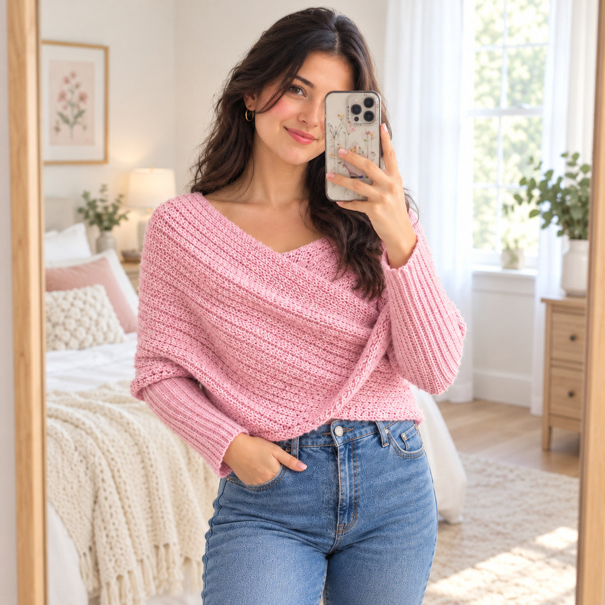 Crochet Sweater Scarf Pattern PDF – Cozy Wearable Wrap