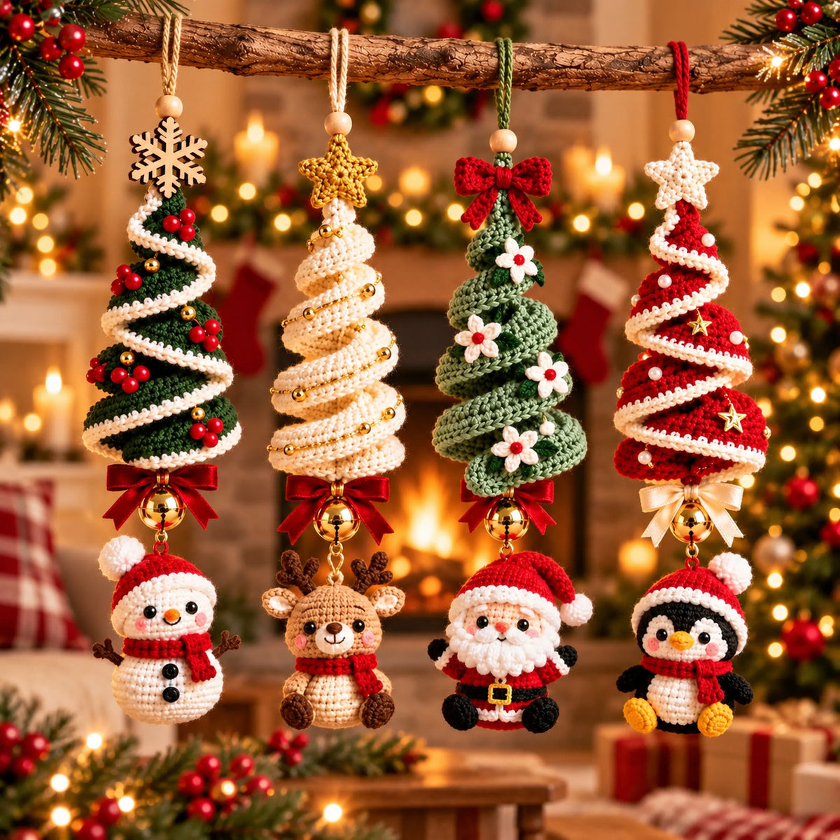 Spiral Christmas Tree Ornament Crochet Pattern PDF – Digital Holiday Pattern