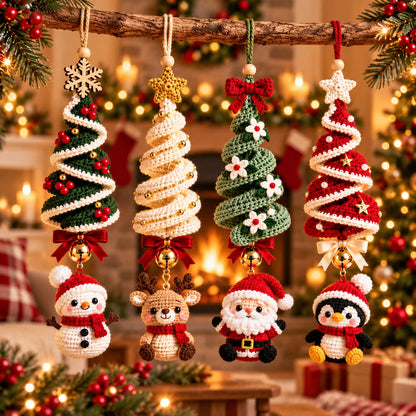 Spiral Christmas Tree Ornament Crochet Pattern PDF – Digital Holiday Pattern