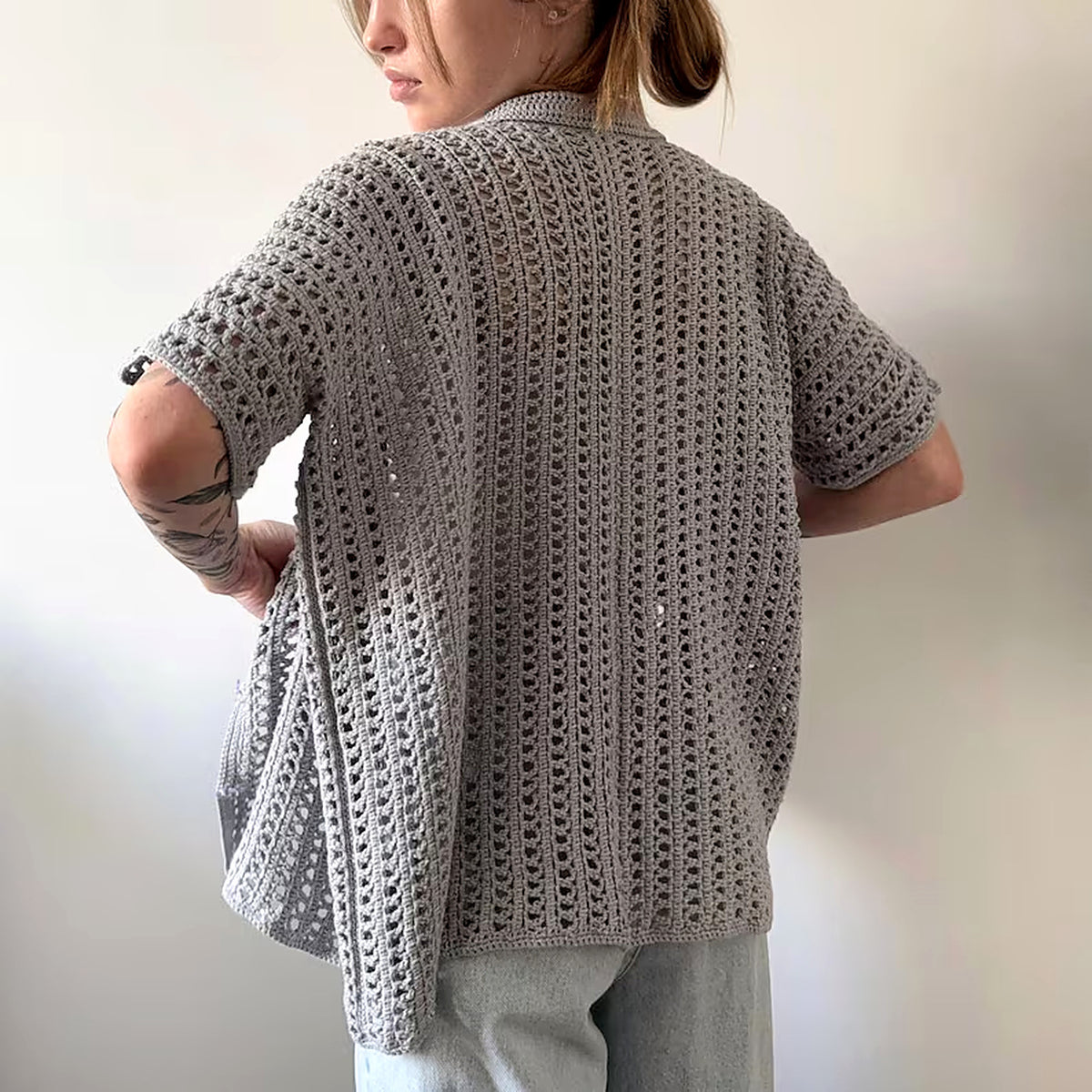 Julie Shirt Crochet Pattern PDF – Made-to-Measure Lacy Summer Top