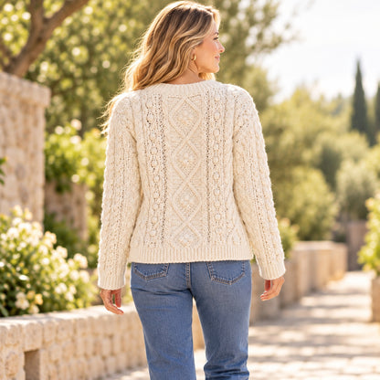 Cable Crochet Cardigan Pattern PDF – Oversized Sweater XS–XL + Video Tutorial