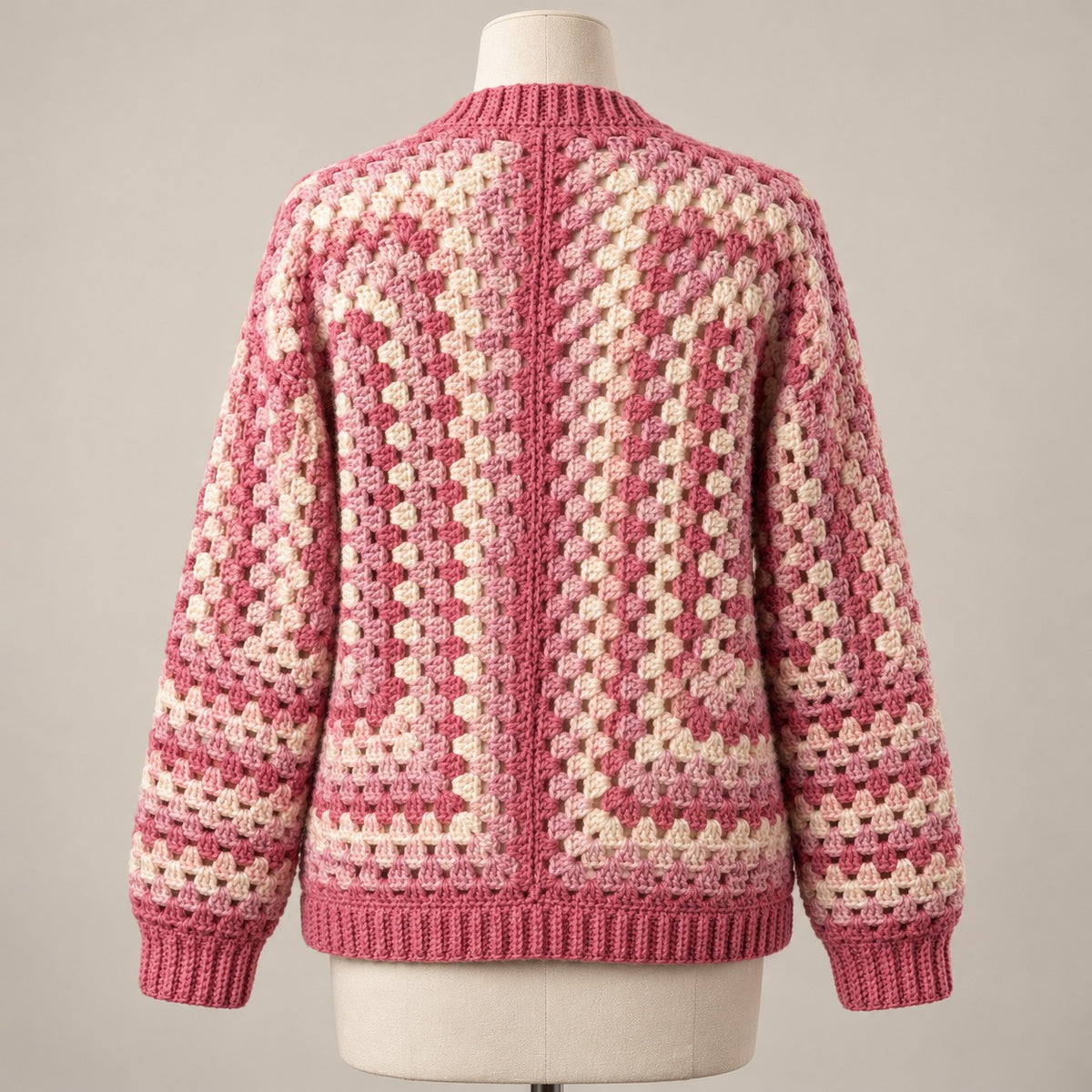 Granny Hexagon Cardigan Crochet Pattern PDF – XS–5XL Hexi Sweater