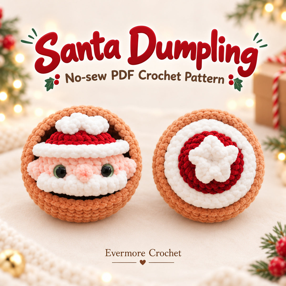 11 Christmas Dumpling Crochet Patterns Bundle PDF – No-Sew Amigurumi Keychains