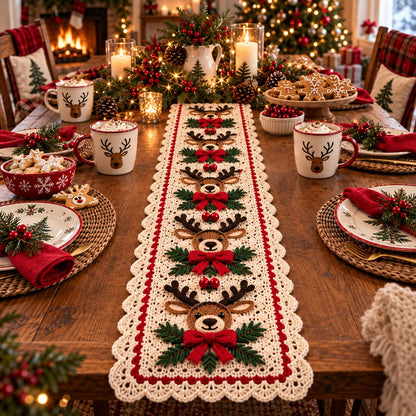 10-in-1 Christmas Crochet Table Runner Pattern Bundle PDF