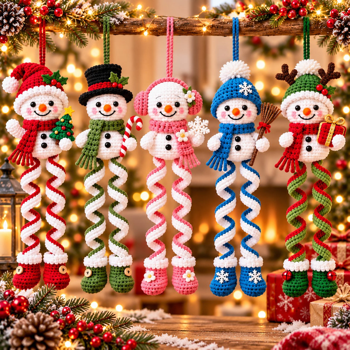 Crochet Snowman Ornament Pattern PDF – Spiral Leg Christmas Amigurumi