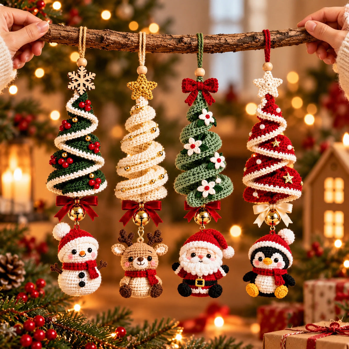 Spiral Christmas Tree Ornament Crochet Pattern PDF – Digital Holiday Pattern