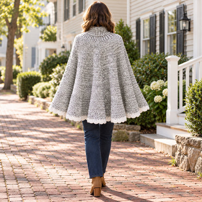 Roll Neck Poncho Crochet Pattern PDF – Beginner Top-Down No-Sew Design