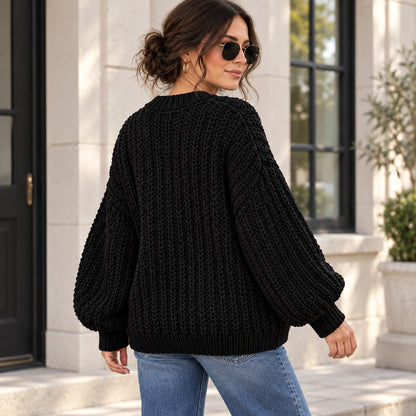 Oversized Crochet Sweater Pattern PDF – Beginner Cozy Textured Pullover