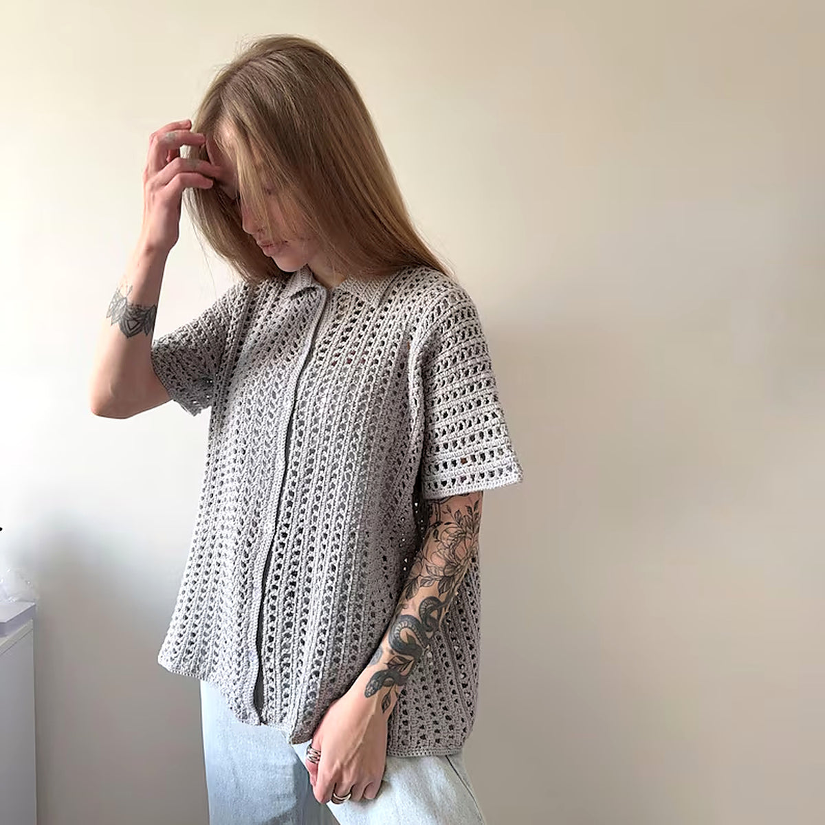 Julie Shirt Crochet Pattern PDF – Made-to-Measure Lacy Summer Top