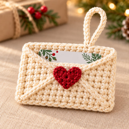 3 Christmas Gift Card Holder Crochet Patterns PDF – Heart, Mitten & Tree