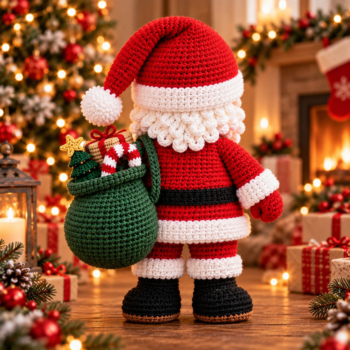 Amigurumi Santa Claus Crochet Pattern PDF – 5 Languages, 11 in Christmas Doll