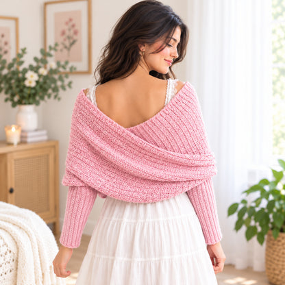 Crochet Sweater Scarf Pattern PDF – Cozy Wearable Wrap