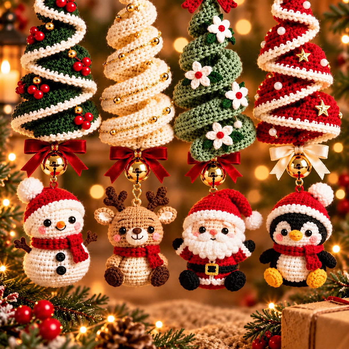 Spiral Christmas Tree Ornament Crochet Pattern PDF – Digital Holiday Pattern