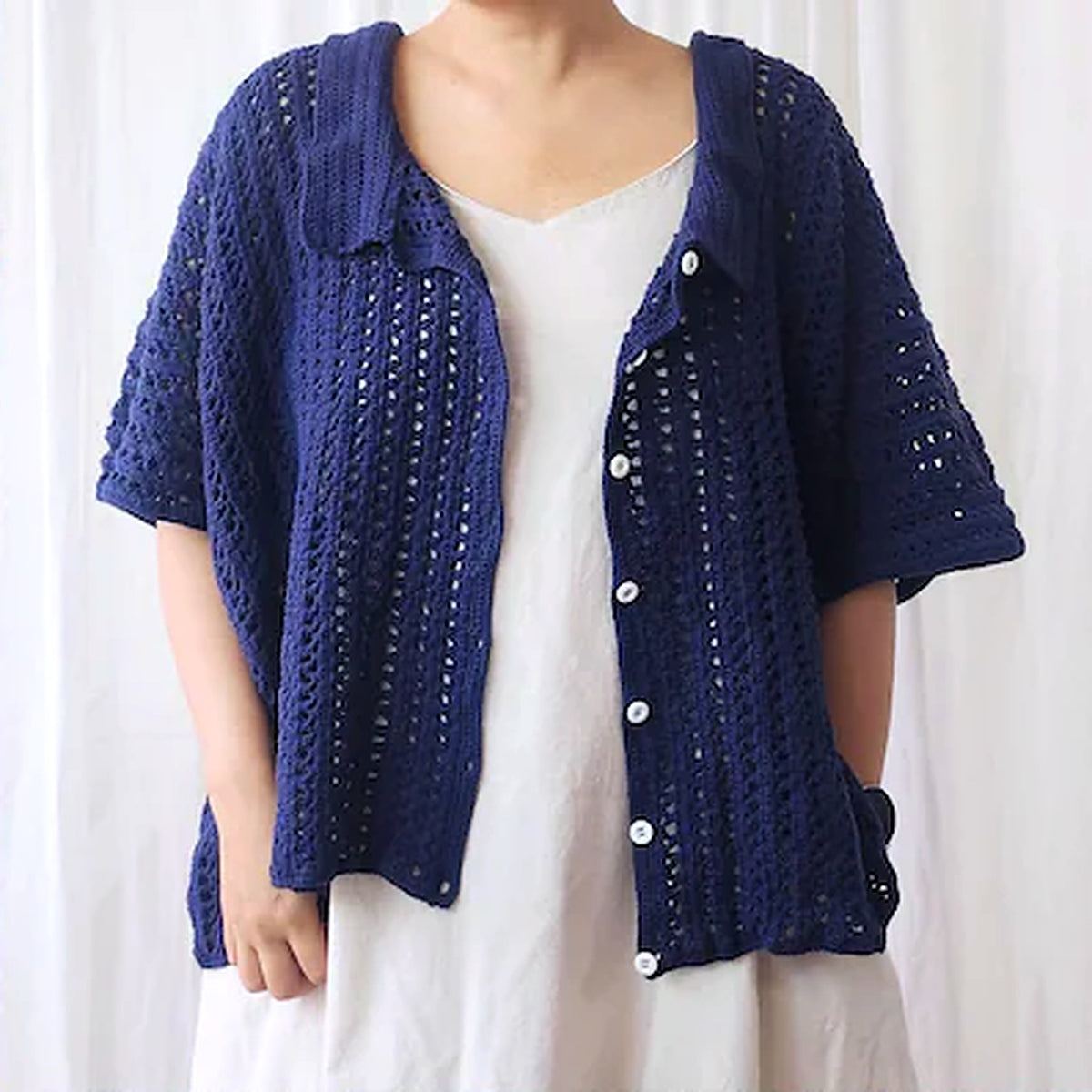 Julie Shirt Crochet Pattern PDF – Made-to-Measure Lacy Summer Top