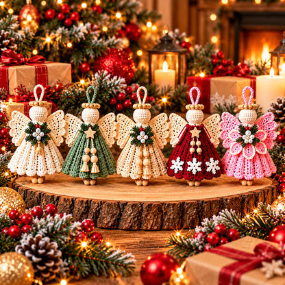 5 Crochet Angel Ornament Patterns Bundle PDF – Christmas Tree Decor