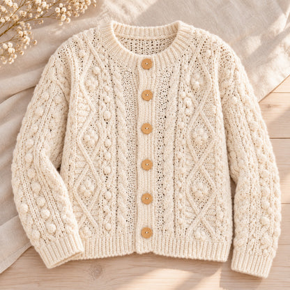 Cable Crochet Cardigan Pattern PDF – Oversized Sweater XS–XL + Video Tutorial