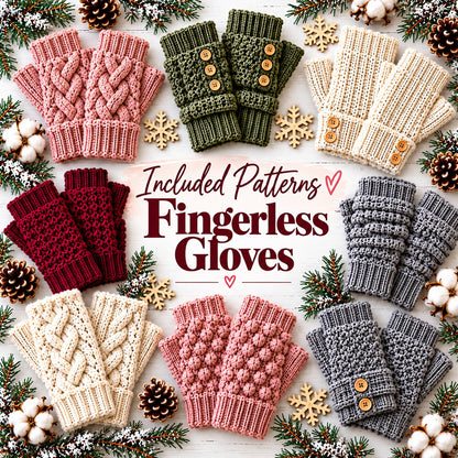 50 Winter Accessories Crochet Patterns Bundle PDF – Scarves, Mittens, Cowls & More