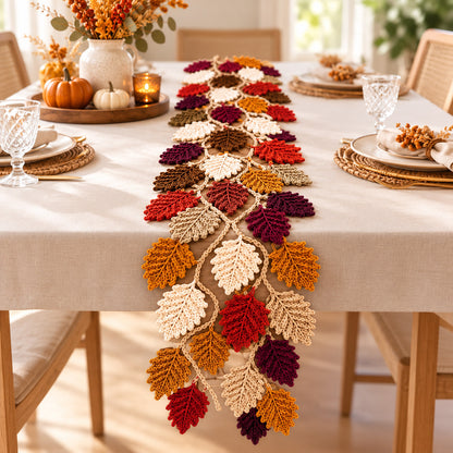 3 Crochet Table Runner Patterns Bundle PDF – Autumn Leaves & Sunflowers