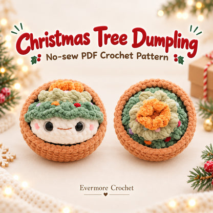 11 Christmas Dumpling Crochet Patterns Bundle PDF – No-Sew Amigurumi Keychains