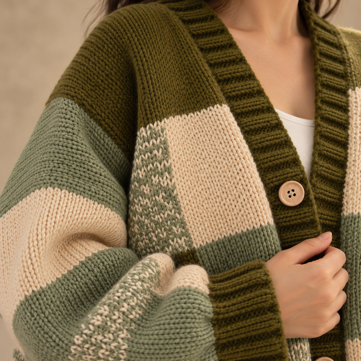 Patchwork Crochet Cardigan Pattern PDF, Sage & Olive Oversized Sweater, Knit Look Crochet Jacket