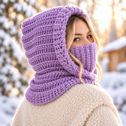 3-in-1 Crochet Balaclava Hood Pattern PDF – Ribbed Turtleneck Cowl