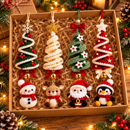 Spiral Christmas Tree Ornament Crochet Pattern PDF – Digital Holiday Pattern