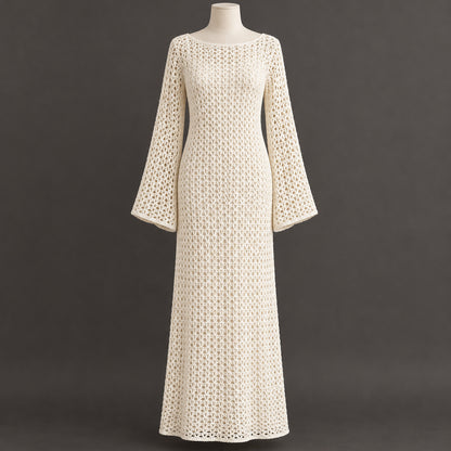 Laguna Dress Crochet Pattern PDF – Made-to-Measure Mesh Beach Cover Up