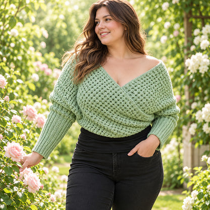 Sweater Scarf Crochet Pattern PDF – Beginner Wrap Shawl S/M–3XL