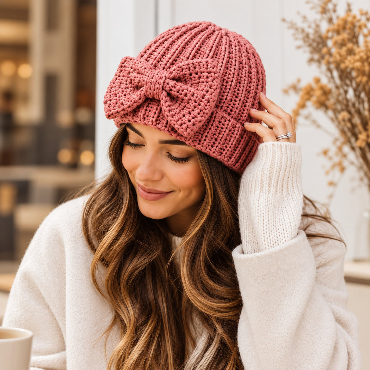 12 Crochet Beanie Patterns Bundle PDF – Modern Winter Hats, Bow, Floral & Chunky