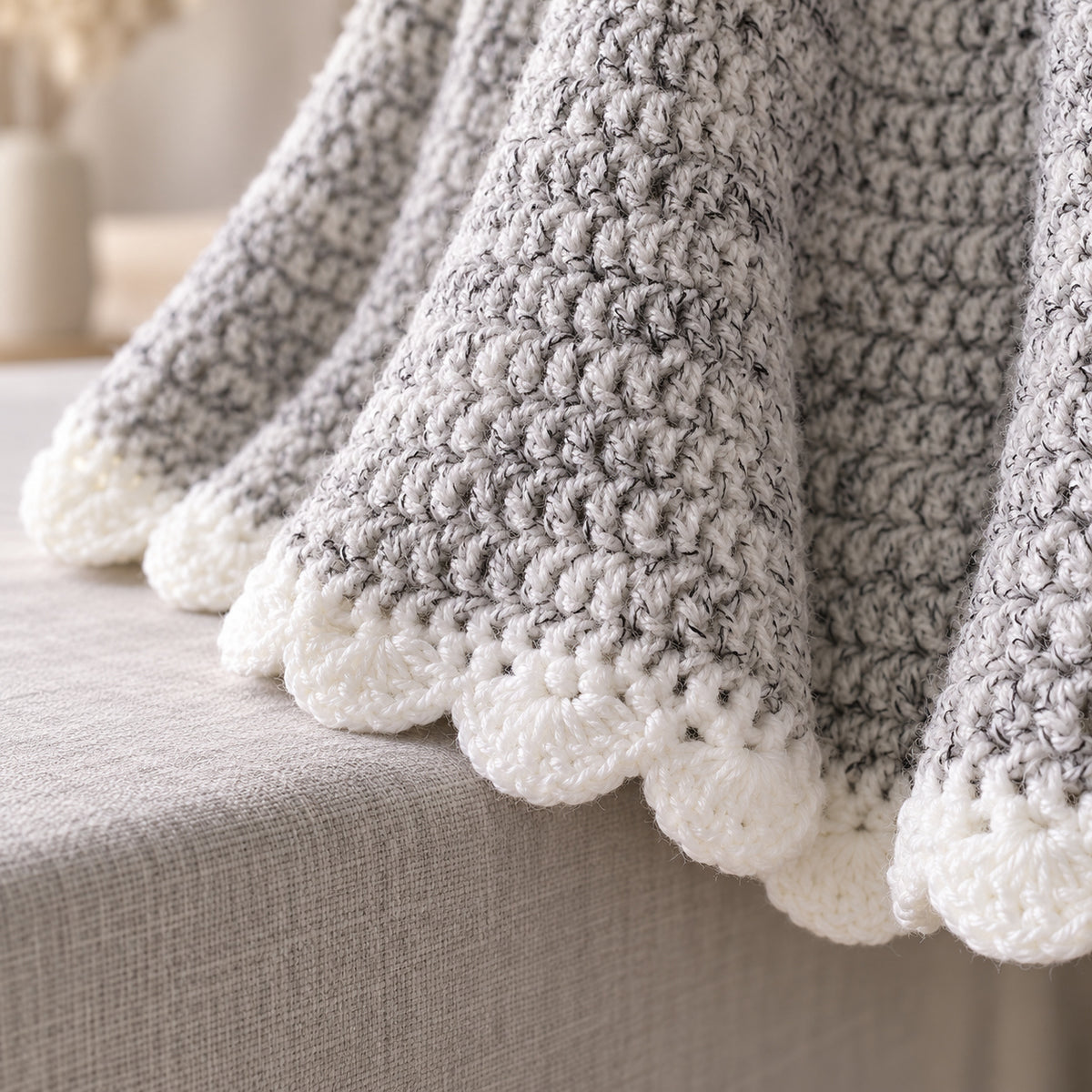 Roll Neck Poncho Crochet Pattern PDF – Beginner Top-Down No-Sew Design