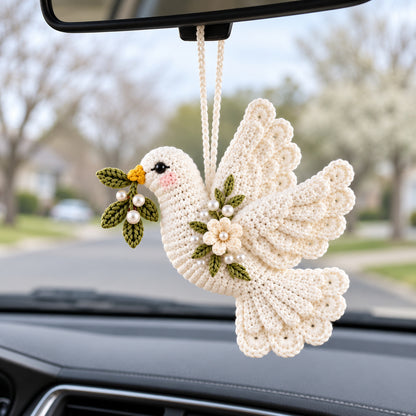 Crochet Peace Dove Ornament Pattern PDF – Christmas Wedding Memorial Decoration Instant Download