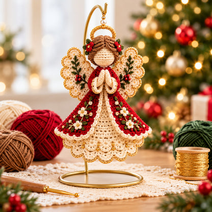 Crochet Angel Ornament Pattern PDF – Christmas Tree Hanging Decor