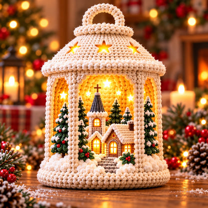7-in-1 Winter Village Lantern Crochet Pattern Bundle PDF – Christmas Decor
