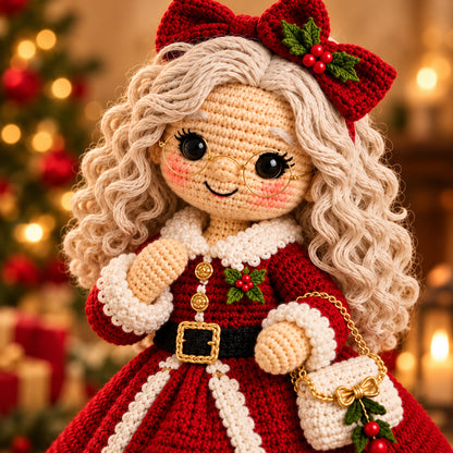 Santa & Mrs. Claus Crochet Pattern PDF – Christmas Amigurumi Doll Set