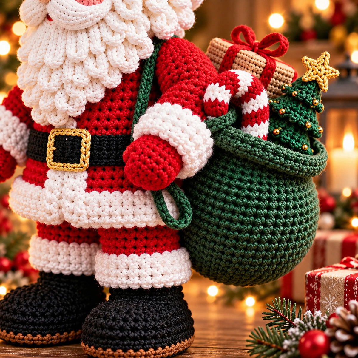 Amigurumi Santa Claus Crochet Pattern PDF – 5 Languages, 11 in Christmas Doll