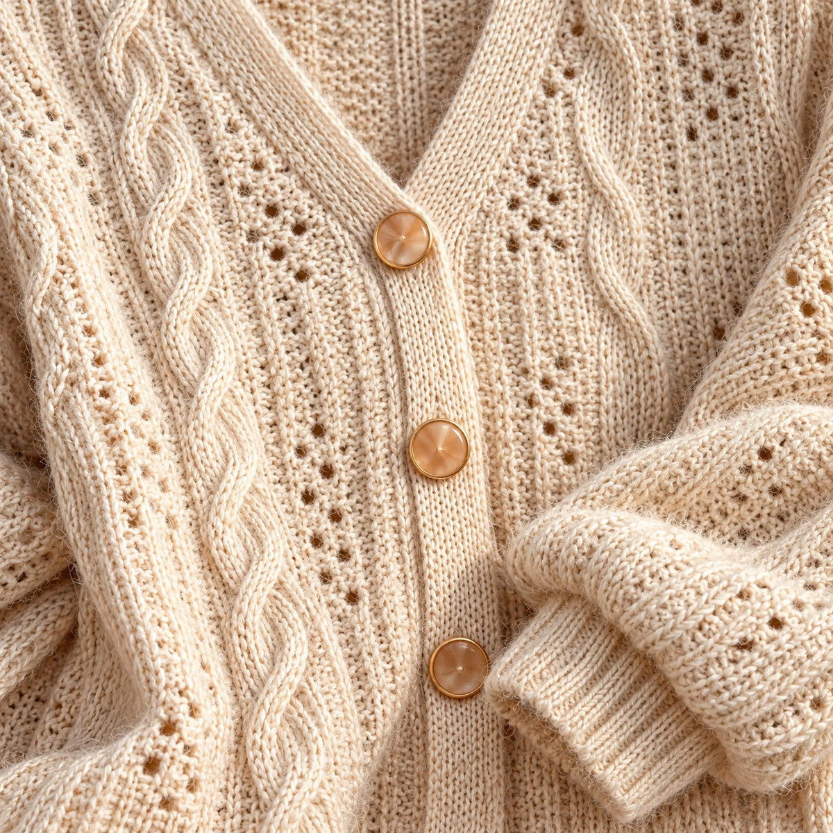 Garden Cable Cardigan Crochet Pattern PDF – Made-to-Measure Video Tutorial